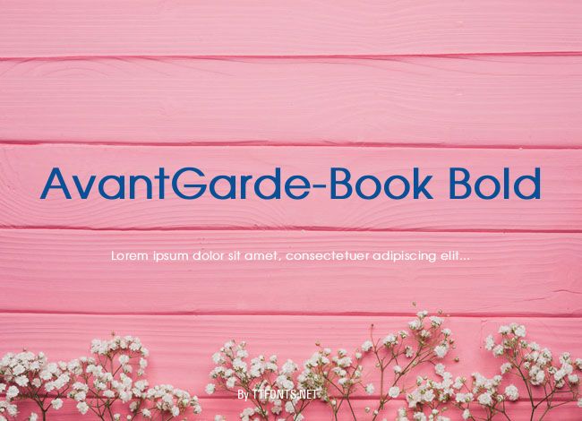 AvantGarde-Book Bold example